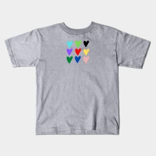 Colorful Hearts Mug, Mask, Pin, Tote Kids T-Shirt